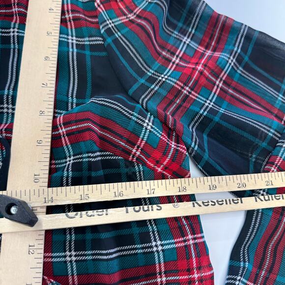 Draper James Dress Womens Small Red Black Green Georgia Plaid Rosanne Shift - Picture 12 of 12